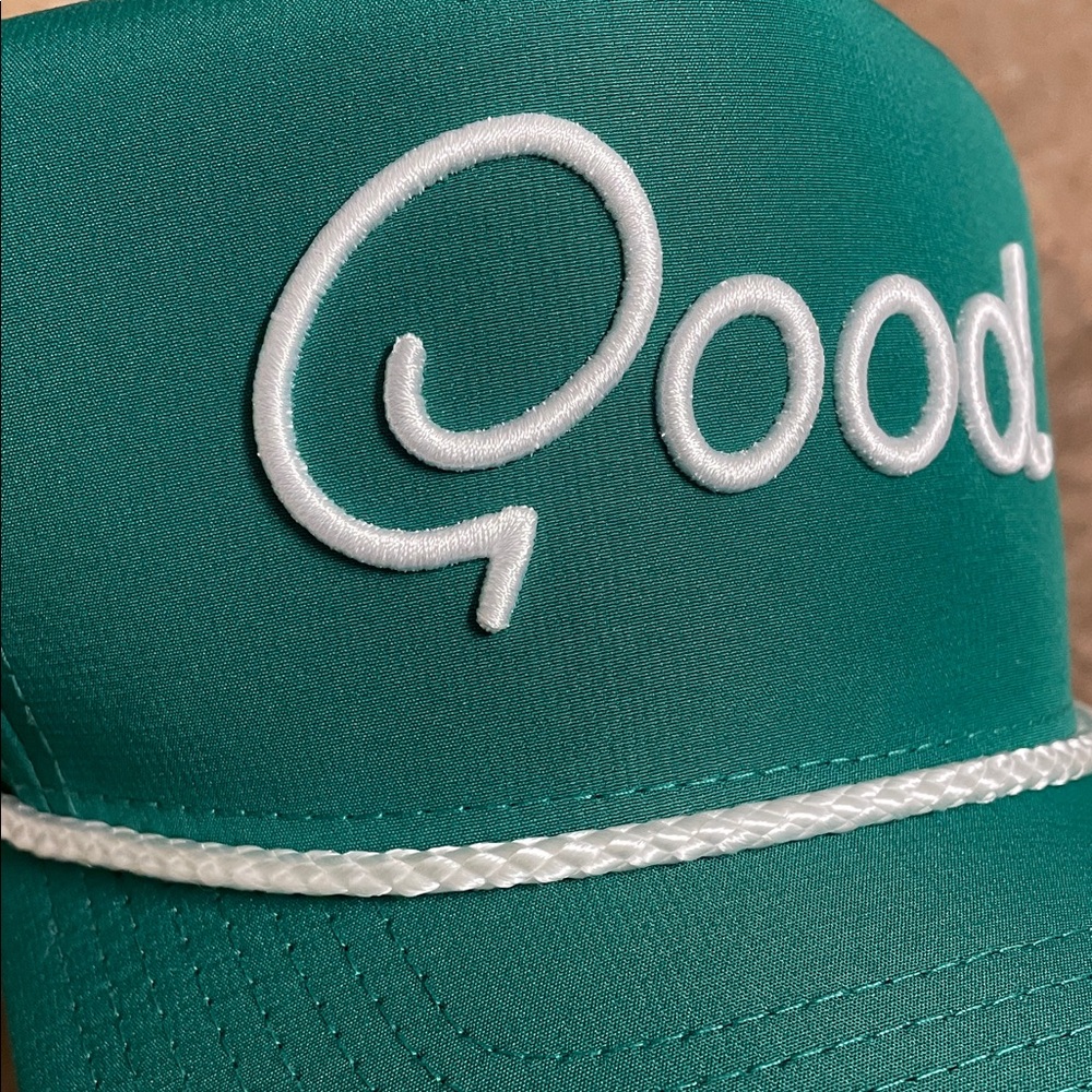 Green Good Script Rope Hat - Picture 2 of 4